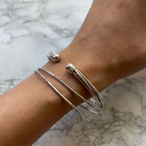 Free People Sterling Silver Muti Cuff Bracelet